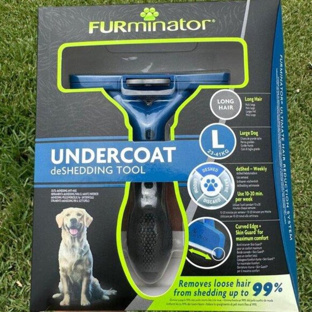 FURminator Long Hair deShedding Tool for Large Dogs New Pet Brush NEW